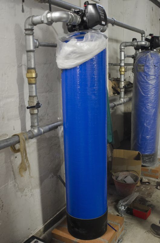 Water Softener System Being Installed